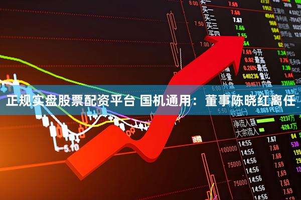 正规实盘股票配资平台 国机通用：董事陈晓红离任