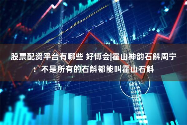 股票配资平台有哪些 好博会|霍山神韵石斛周宁：不是所有的石斛都能叫霍山石斛